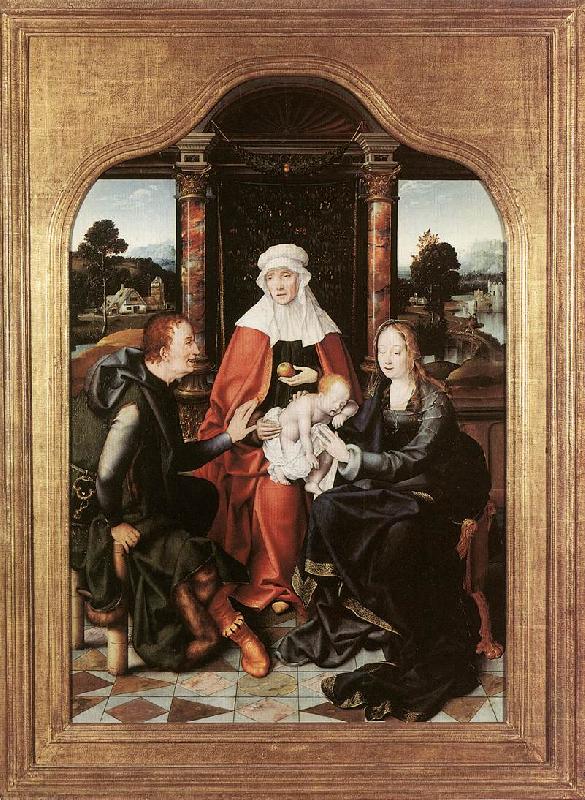 CLEVE, Joos van St Anne with the Virgin and Child and St Joachim gh oil painting image